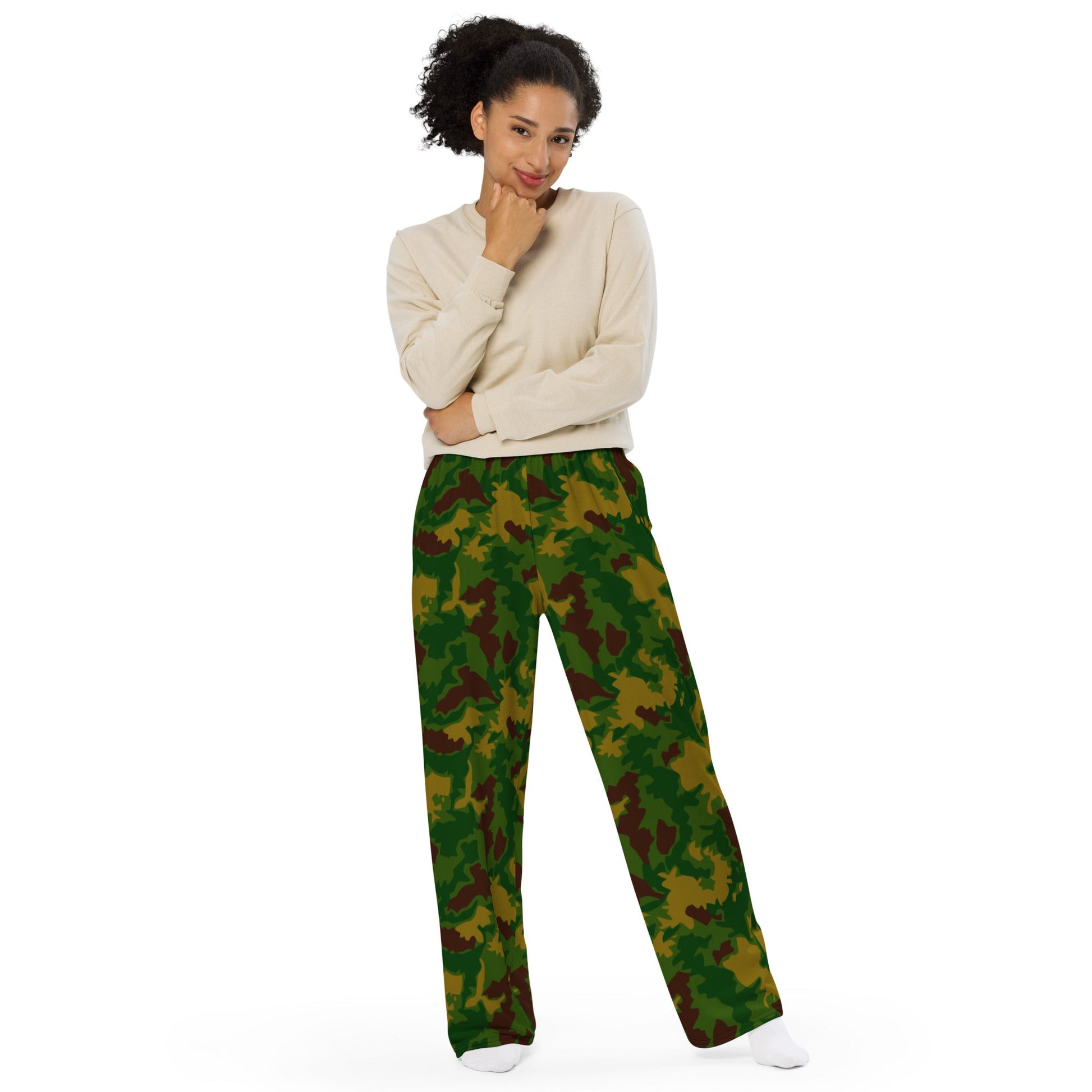 Hungarian Leaf CAMO unisex wide-leg pants - Wide-leg Pants