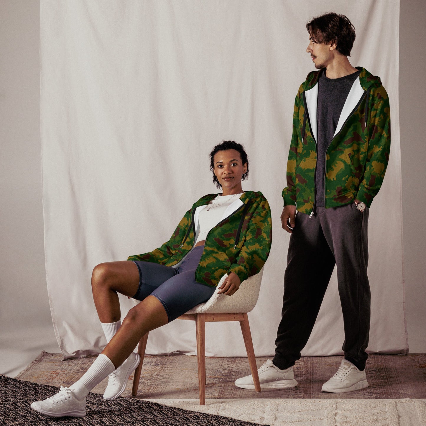 Hungarian Leaf CAMO Unisex zip hoodie - Zip Hoodies