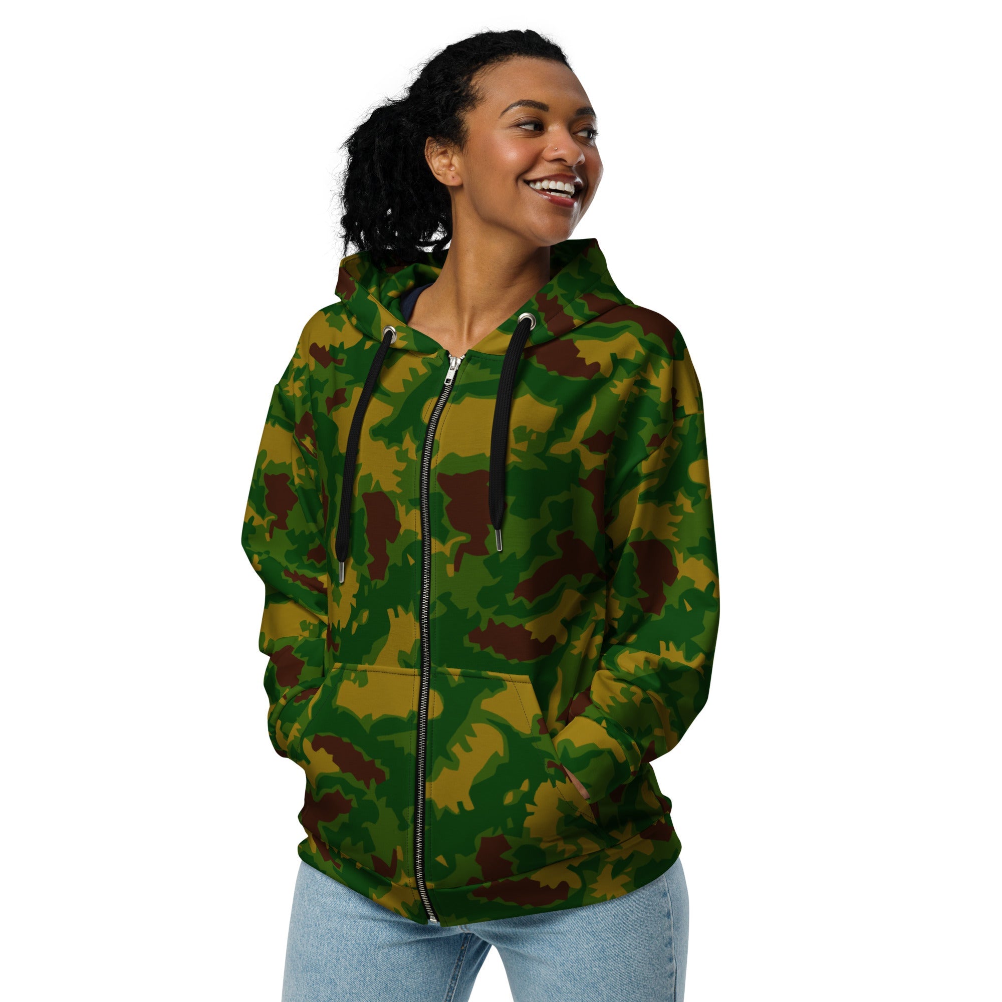 CAMO HQ - Hungarian Leaf CAMO Unisex zip hoodie - Worldwide Shipping