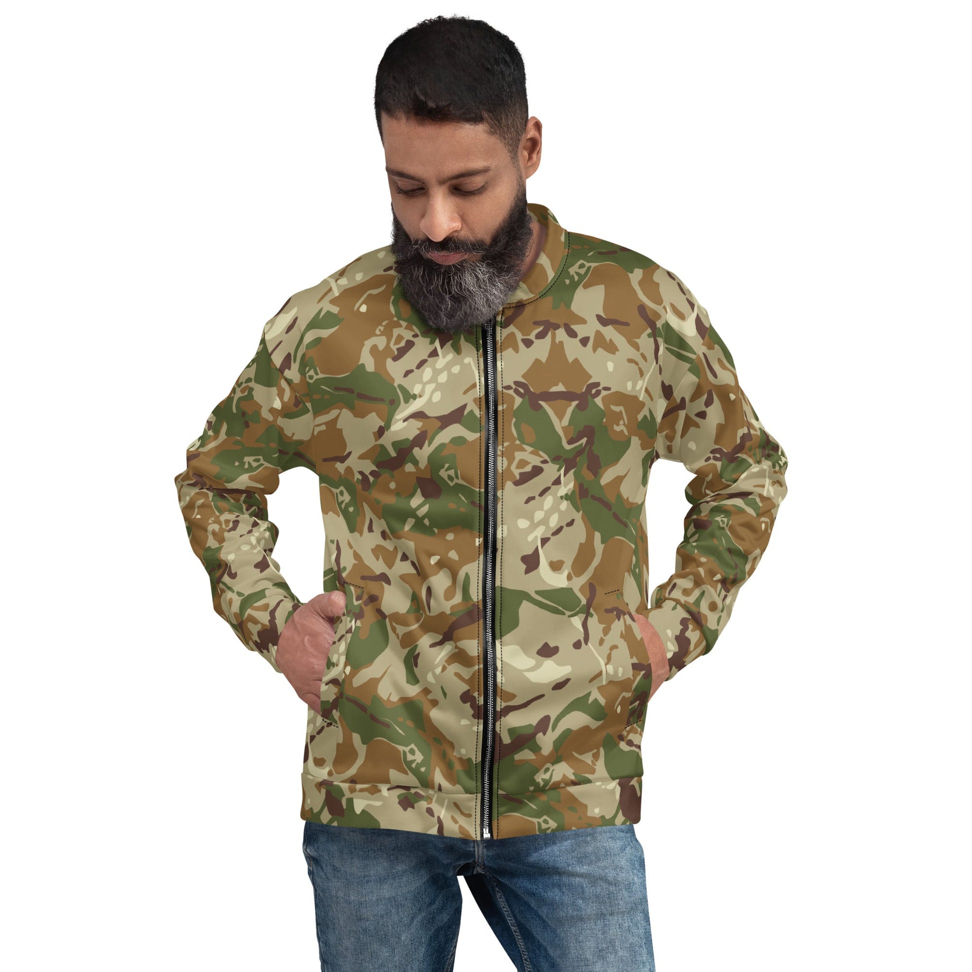 Hungarian Multi-terrain CAMO Unisex Bomber Jacket - Jackets