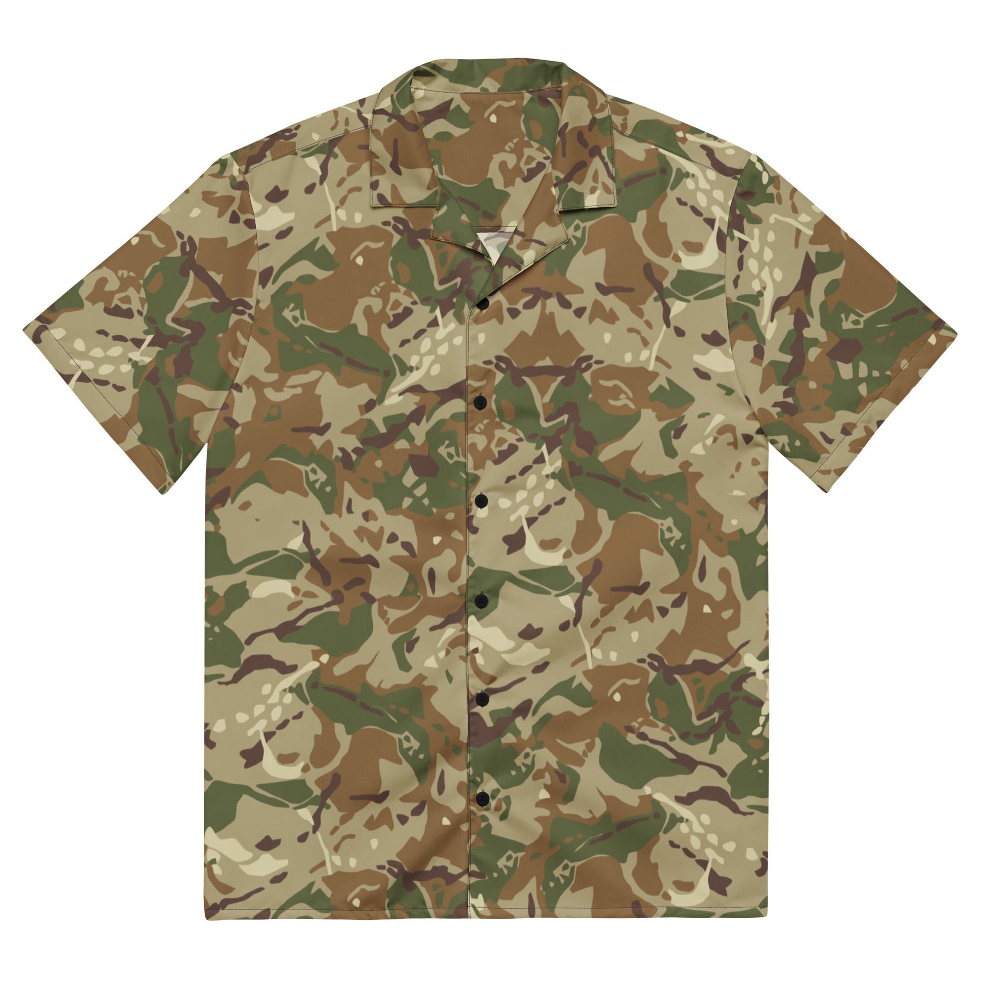 Hungarian Multi-terrain CAMO Unisex Short-Sleeve Button Shirt - 2XS