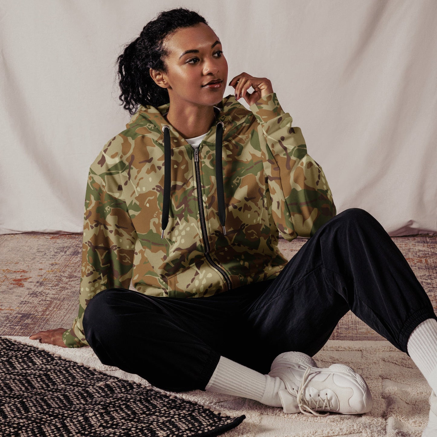 Hungarian Multi terrain CAMO Unisex zip hoodie Zip Hoodies