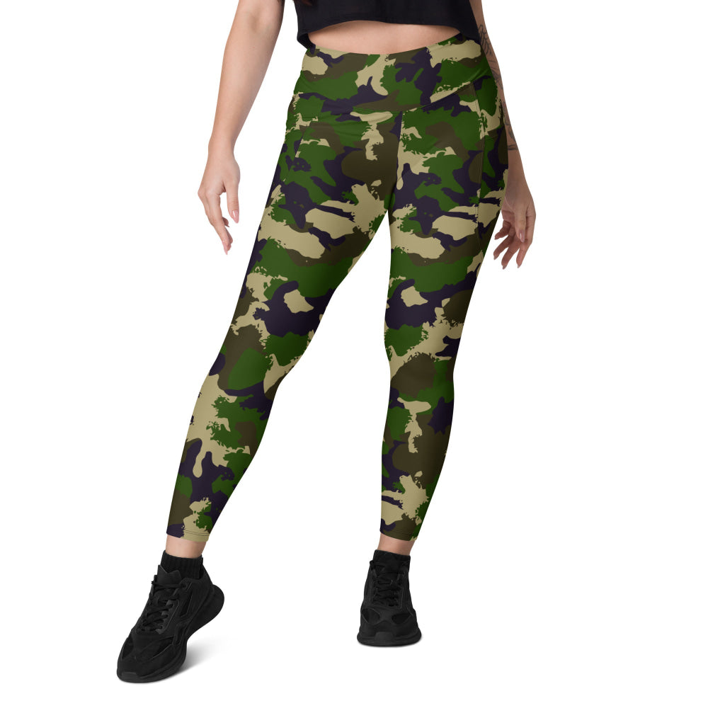 Hungarian NBC Leaf CAMO Leggings with pockets - Womens With Pockets