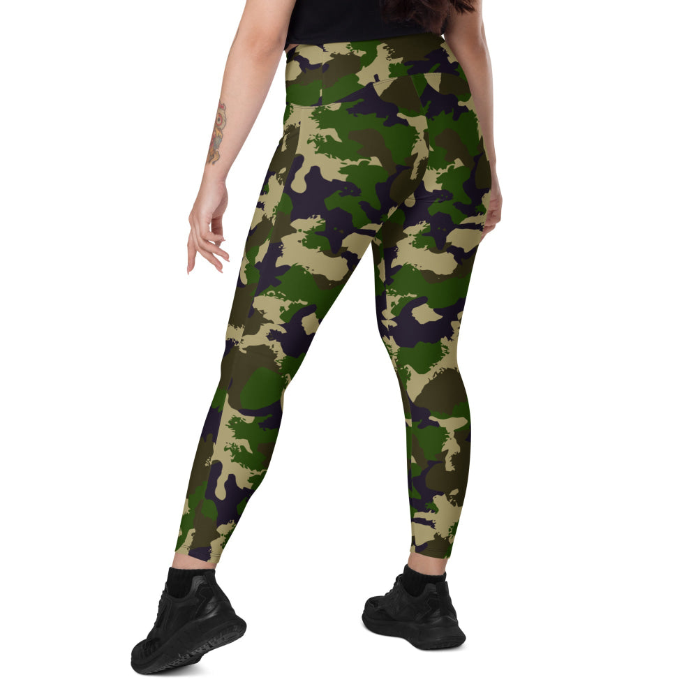 Hungarian NBC Leaf CAMO Leggings with pockets - Womens With Pockets