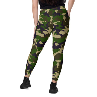 Hungarian NBC Leaf CAMO Leggings with pockets - Womens With Pockets