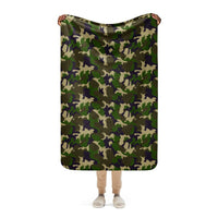 Hungarian NBC Leaf CAMO Sherpa blanket - 37″×57″