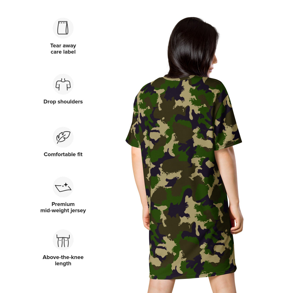 Hungarian NBC Leaf CAMO T-shirt dress - Womens T-Shirt Dress