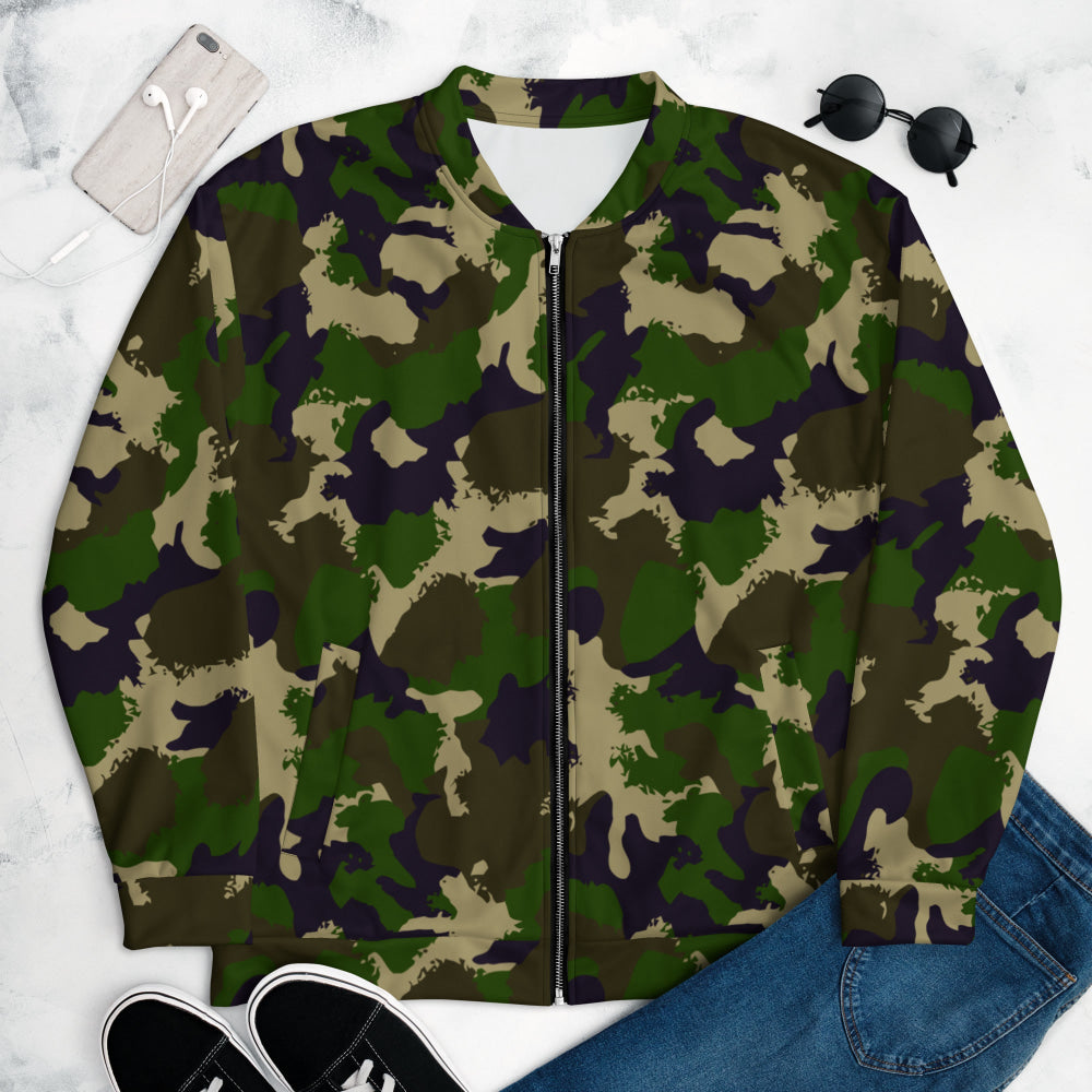 Hungarian NBC Leaf CAMO Unisex Bomber Jacket - XS