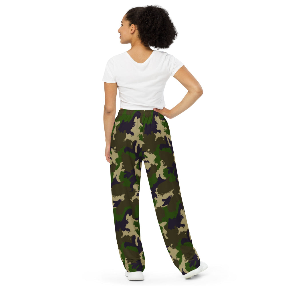 Hungarian NBC Leaf CAMO unisex wide-leg pants - Unisex Wide-Leg Pants