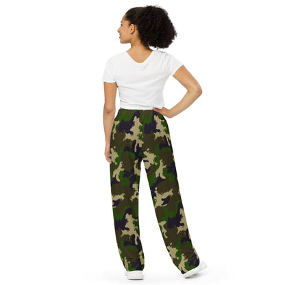 Hungarian NBC Leaf CAMO unisex wide-leg pants - Unisex Wide-Leg Pants