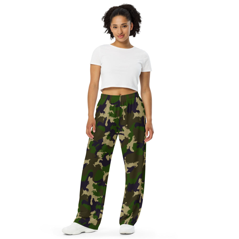 Hungarian NBC Leaf CAMO unisex wide-leg pants - Unisex Wide-Leg Pants