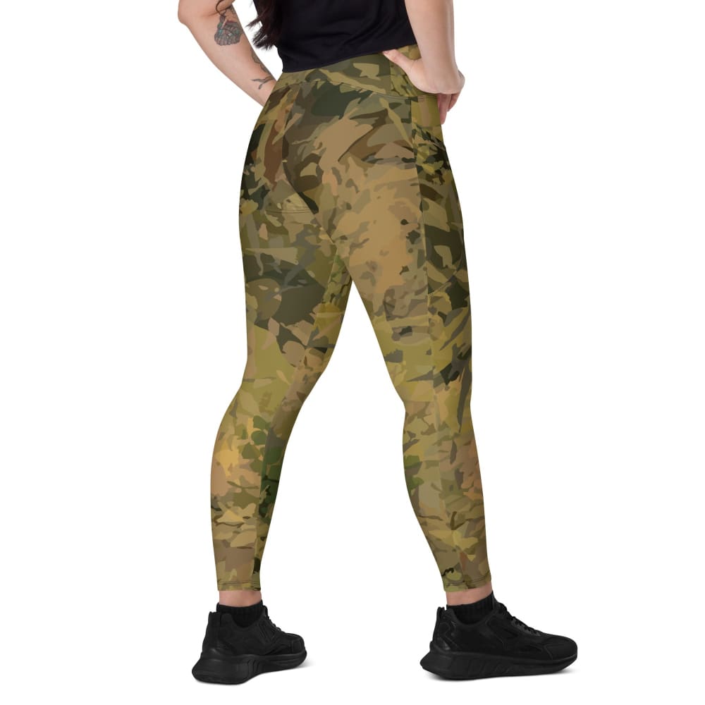 Hunting Autumn Golden CAMO Women’s Leggings with pockets - 2XS