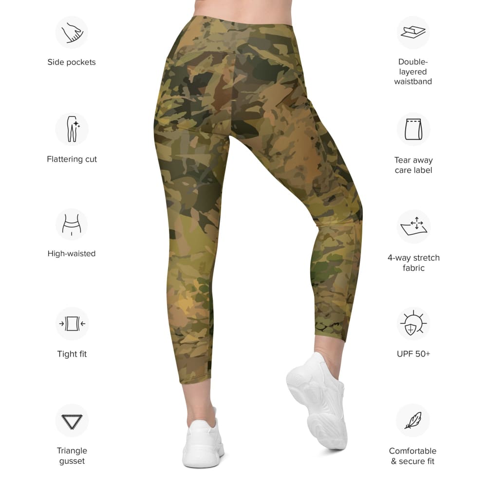 Hunting Autumn Golden CAMO Women’s Leggings with pockets