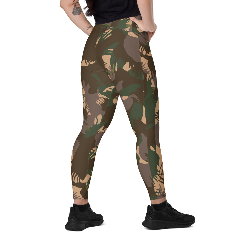 Indian Army Palm Frond CAMO Leggings with pockets - 2XS - Womens With Pockets