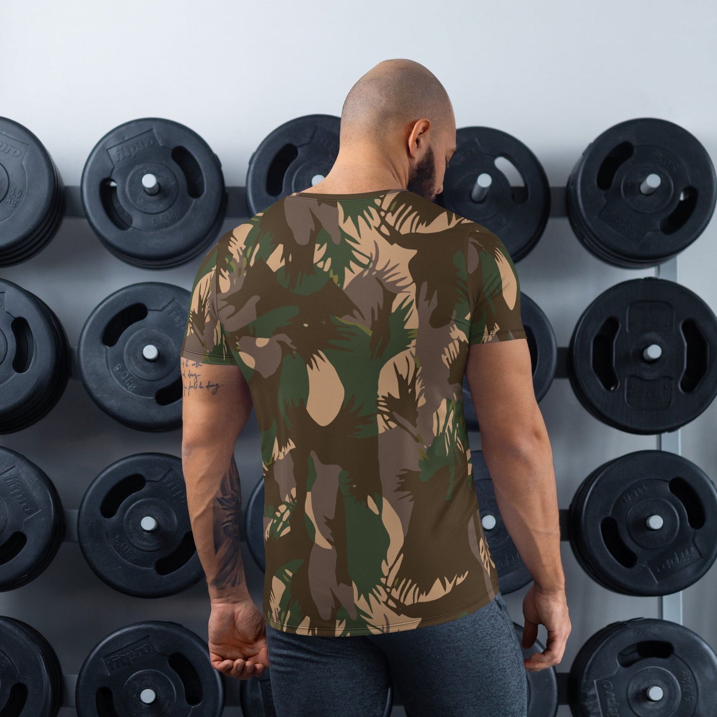 Indian Army Palm Frond CAMO Men’s Athletic T-shirt - Mens T-Shirt