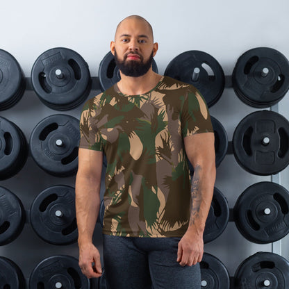 Indian Army Palm Frond CAMO Men’s Athletic T-shirt - XS - Mens T-Shirt