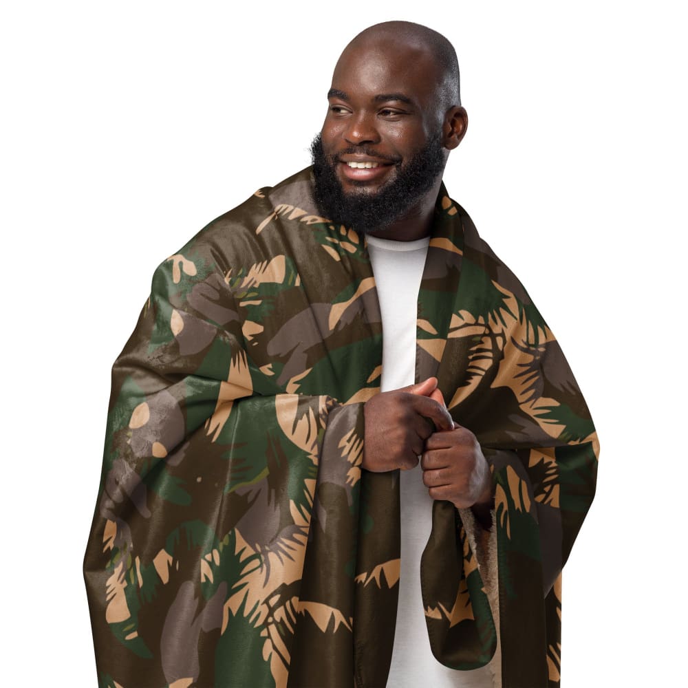 Indian Army Palm Frond CAMO Sherpa blanket