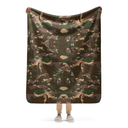 Indian Army Palm Frond CAMO Sherpa blanket - 50″×60″