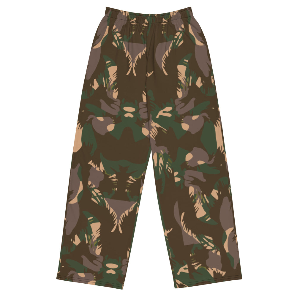 Indian Army Palm Frond CAMO unisex wide-leg pants - 2XS - Unisex Wide-Leg Pants