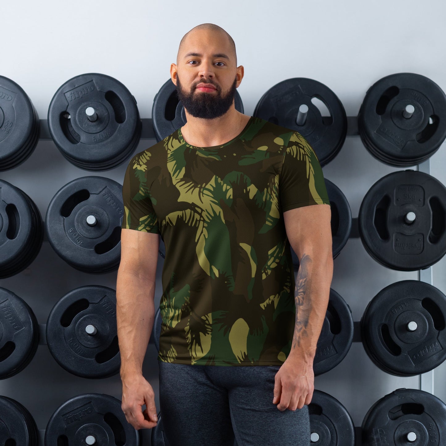 Indian DPM Leaf CAMO Mens athletic t-shirt - XS - Athletic T-Shirts