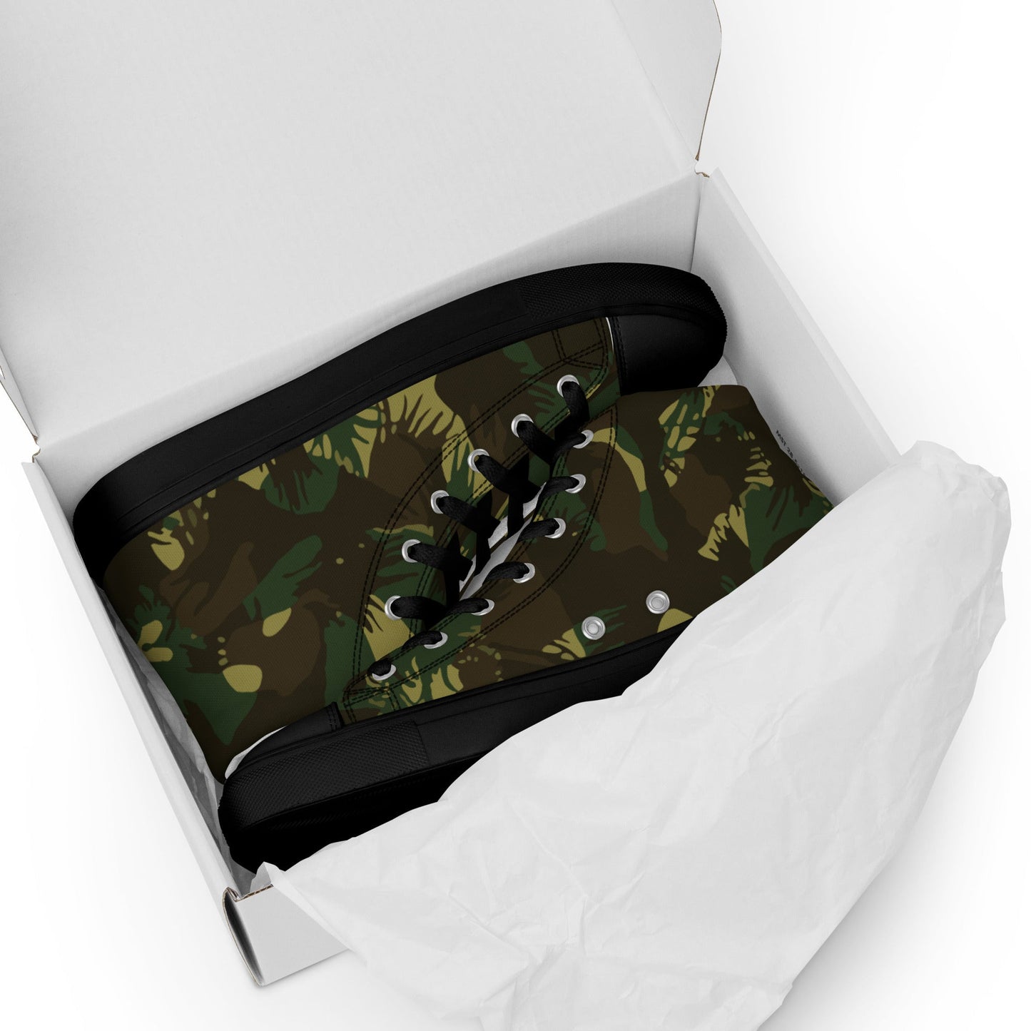 Indian DPM Leaf CAMO Mens High-Top Canvas Shoes