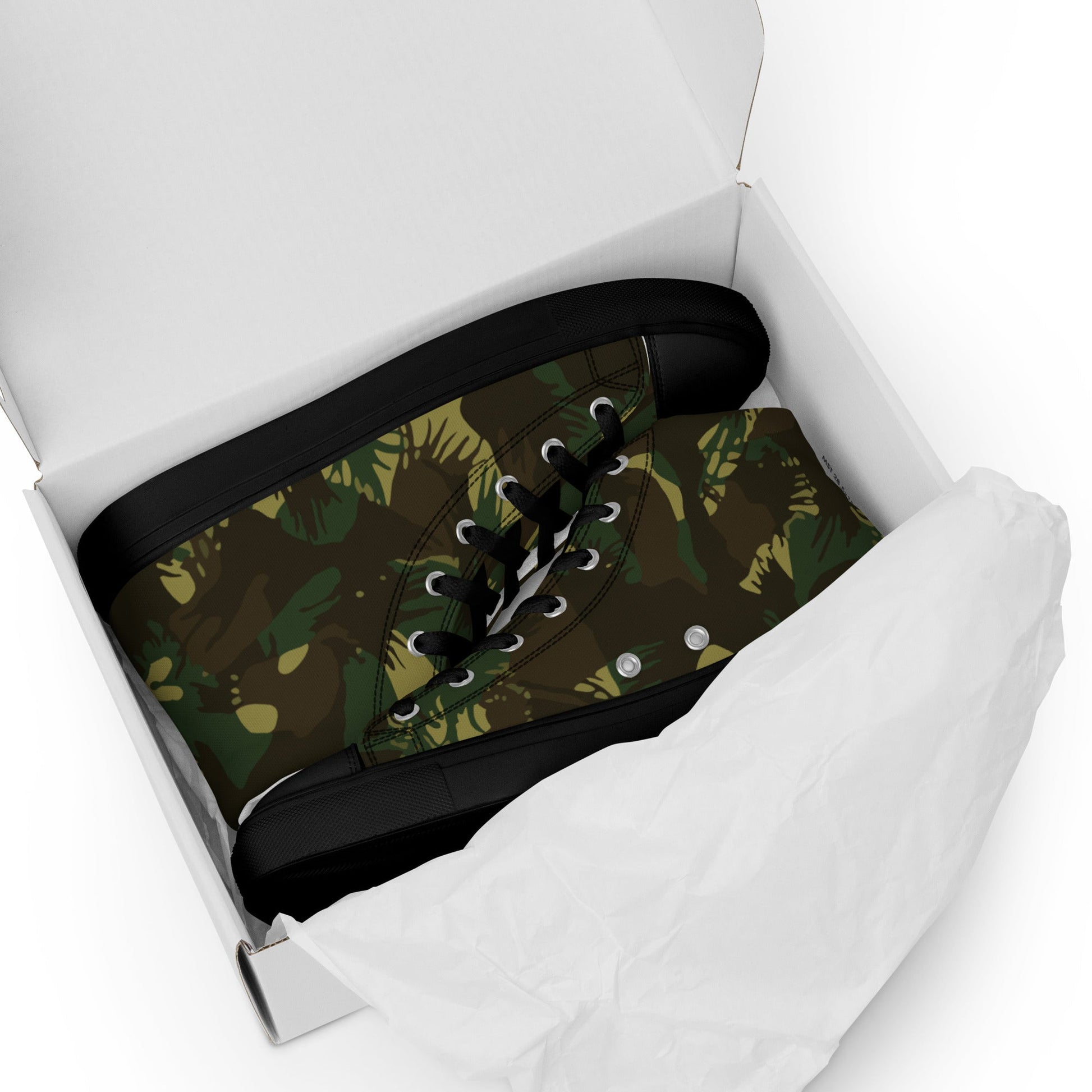 Indian DPM Leaf CAMO Mens High-Top Canvas Shoes