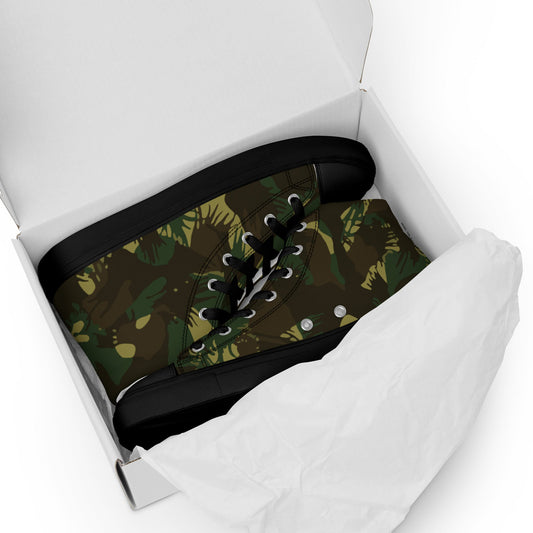 Indian DPM Leaf CAMO Mens high top canvas shoes - High Top Canvas Shoes