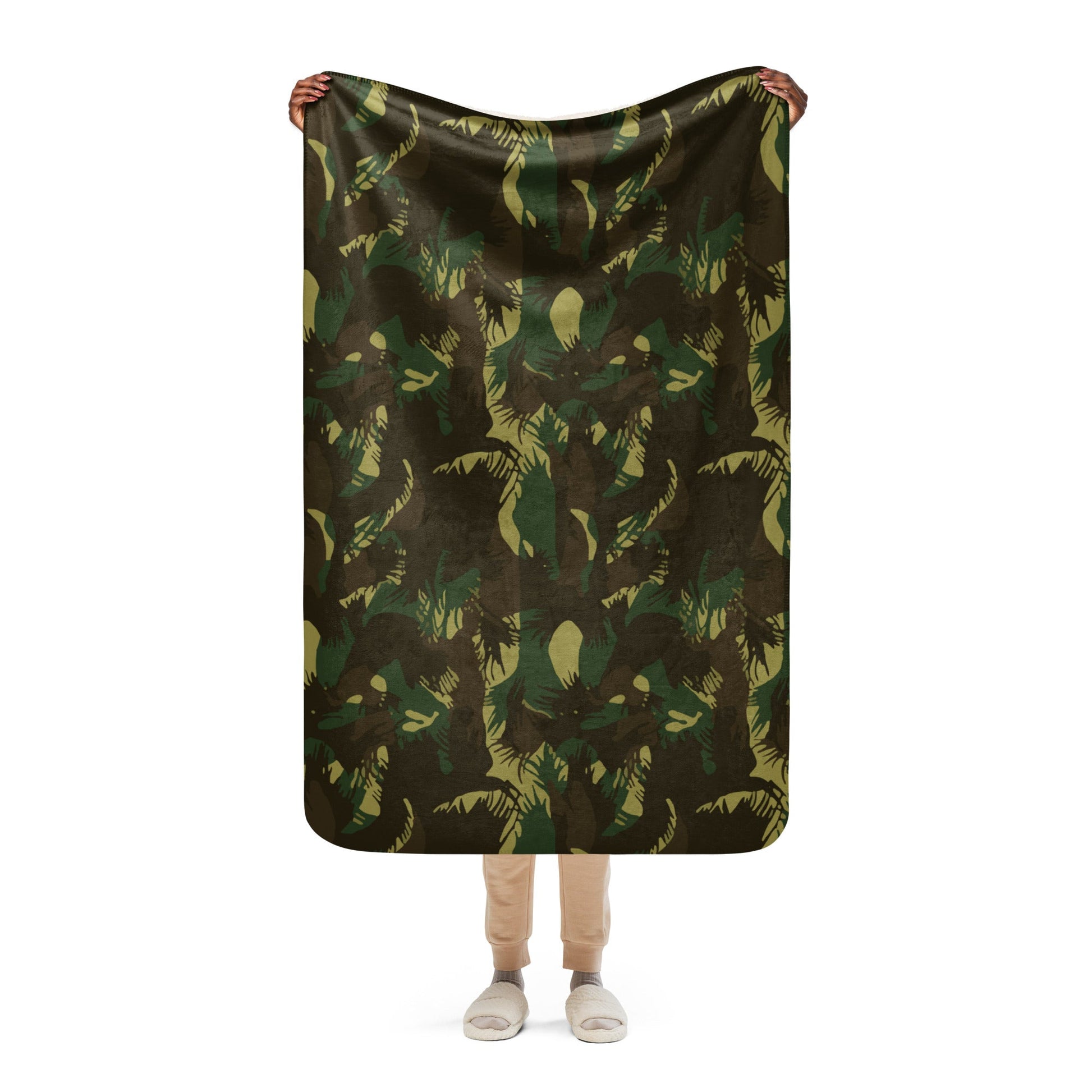 Indian DPM Leaf CAMO Sherpa blanket - 37″×57″ - Blanket