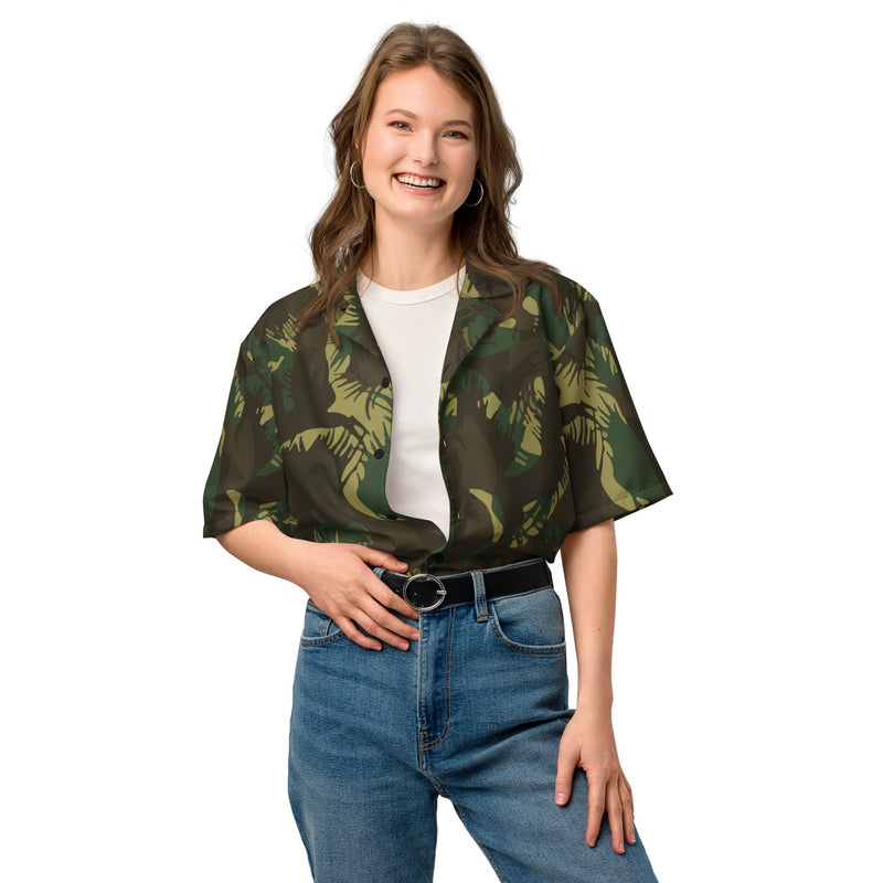 Leaf Indian Border Force CAMO Unisex Short-Sleeve Button Shirt
