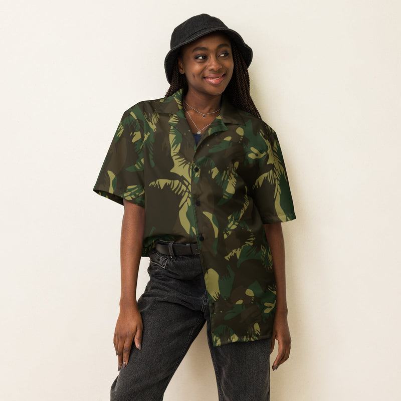 Leaf Indian Border Force CAMO Unisex Short-Sleeve Button Shirt