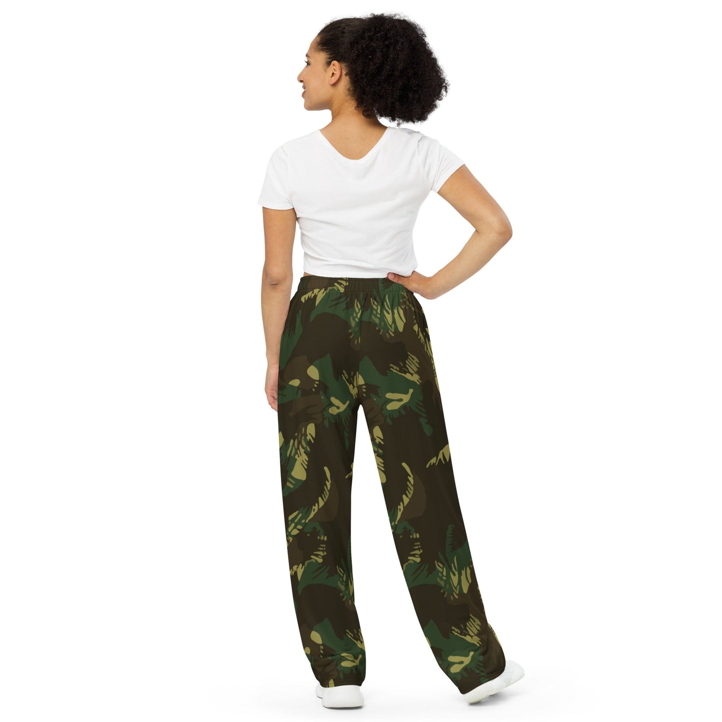 Indian DPM Leaf CAMO unisex wide-leg pants - Wide-leg Pants