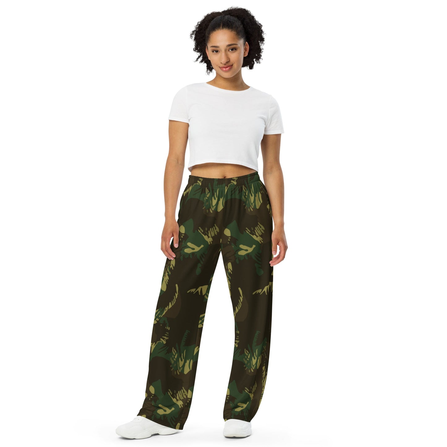 Indian DPM Leaf CAMO unisex wide-leg pants - Wide-leg Pants