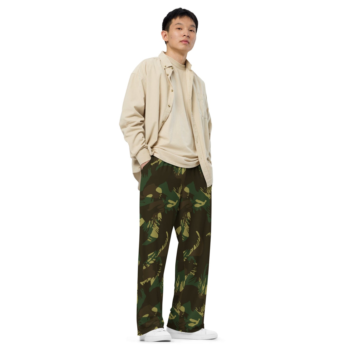 Indian DPM Leaf CAMO unisex wide-leg pants - Wide-leg Pants