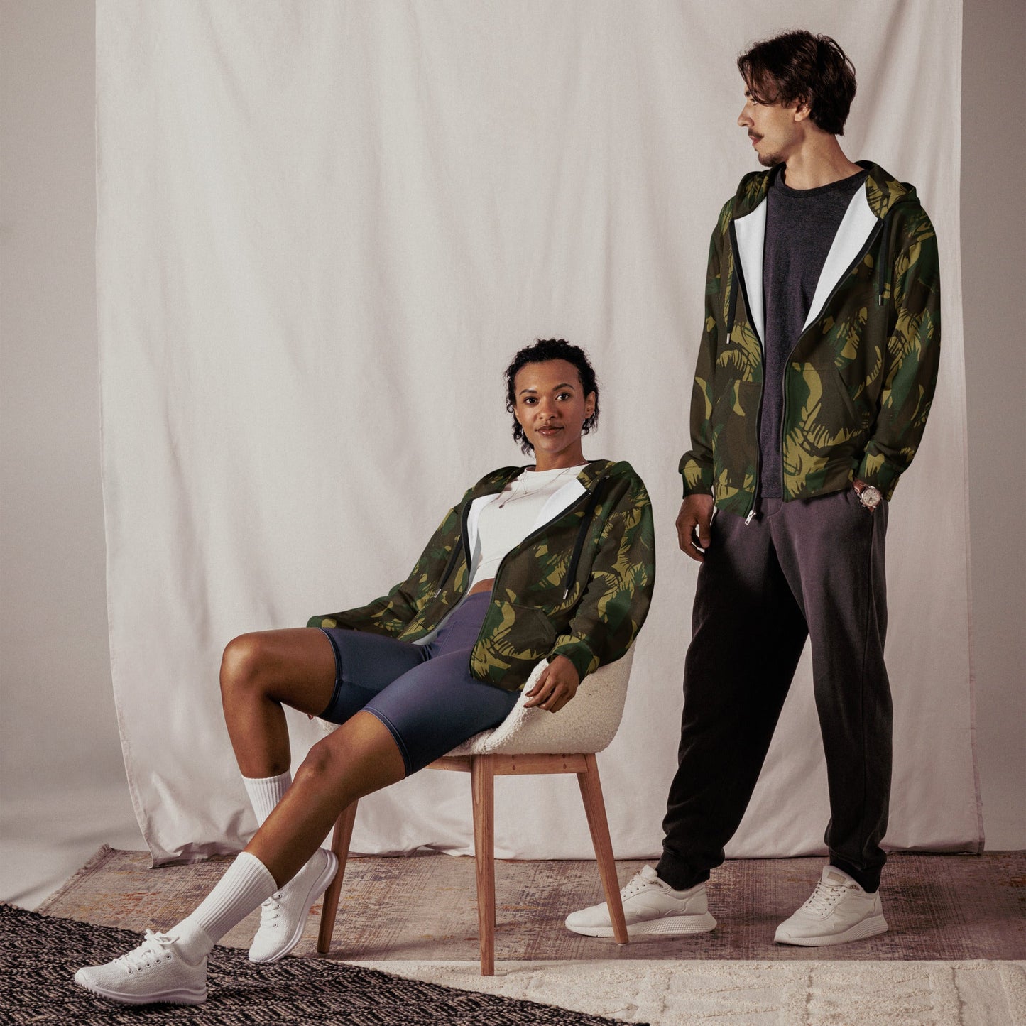 Indian DPM Leaf CAMO Unisex zip hoodie - Zip Hoodies