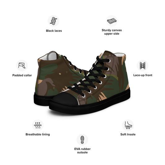Indian DPM Palm Frond CAMO Mens high top canvas shoes - High Top Canvas Shoes