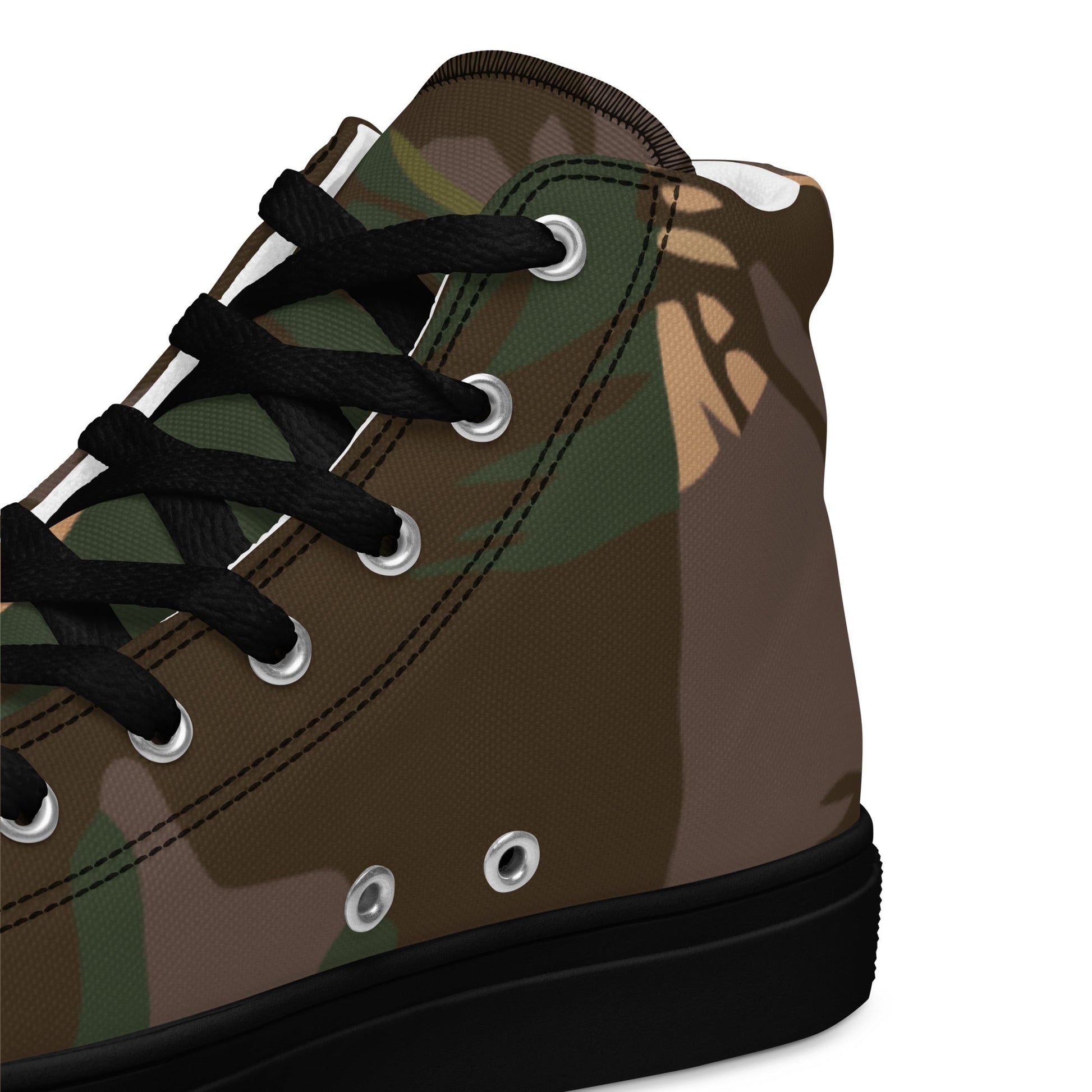 Indian DPM Palm Frond CAMO Mens high top canvas shoes - High Top Canvas Shoes
