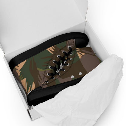 Indian DPM Palm Frond CAMO Mens high top canvas shoes - High Top Canvas Shoes