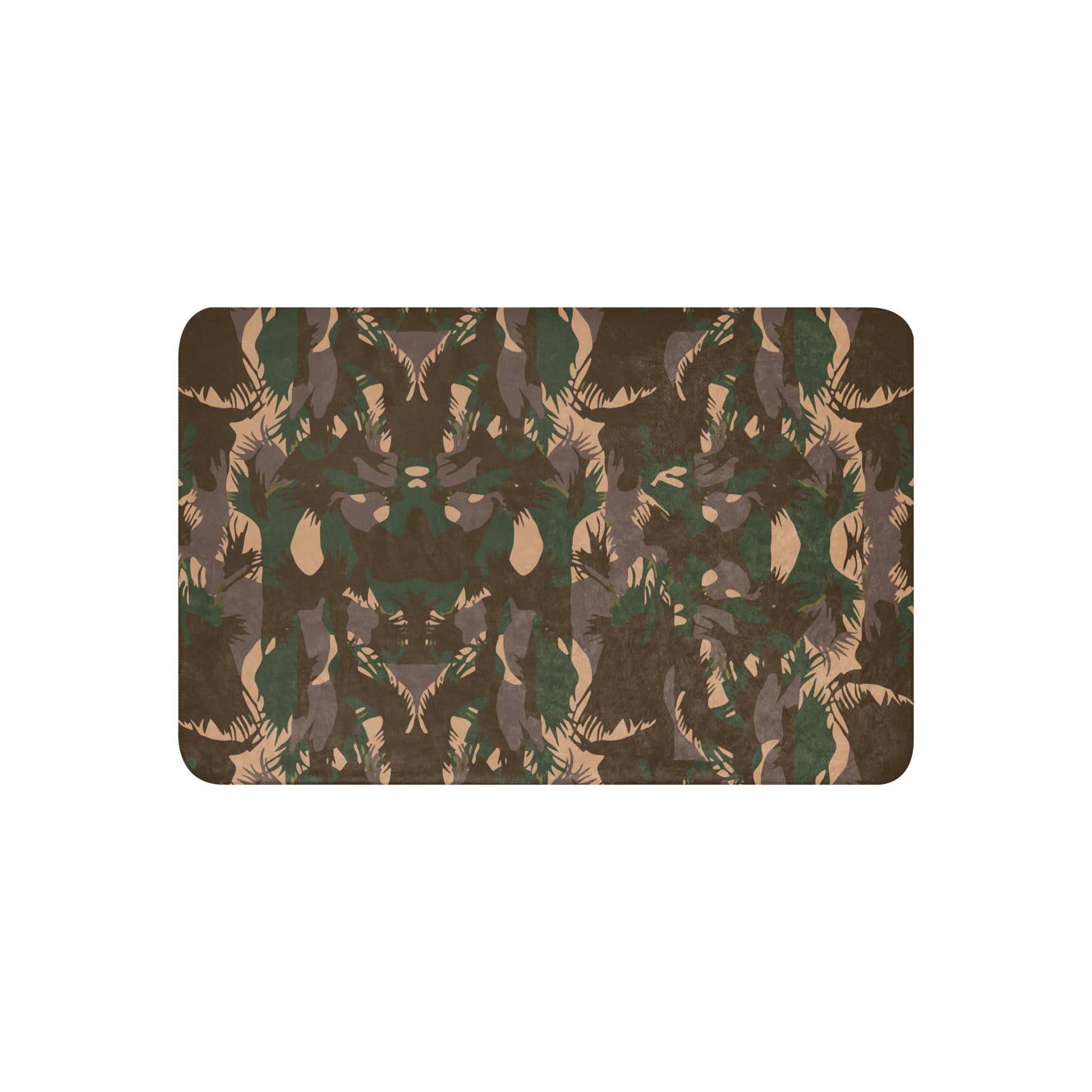 Indian DPM Palm Frond CAMO Sherpa blanket - Blankets