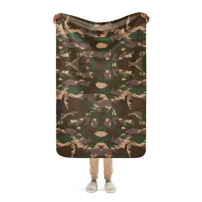 Indian DPM Palm Frond CAMO Sherpa blanket - 37″×57″ - Blankets
