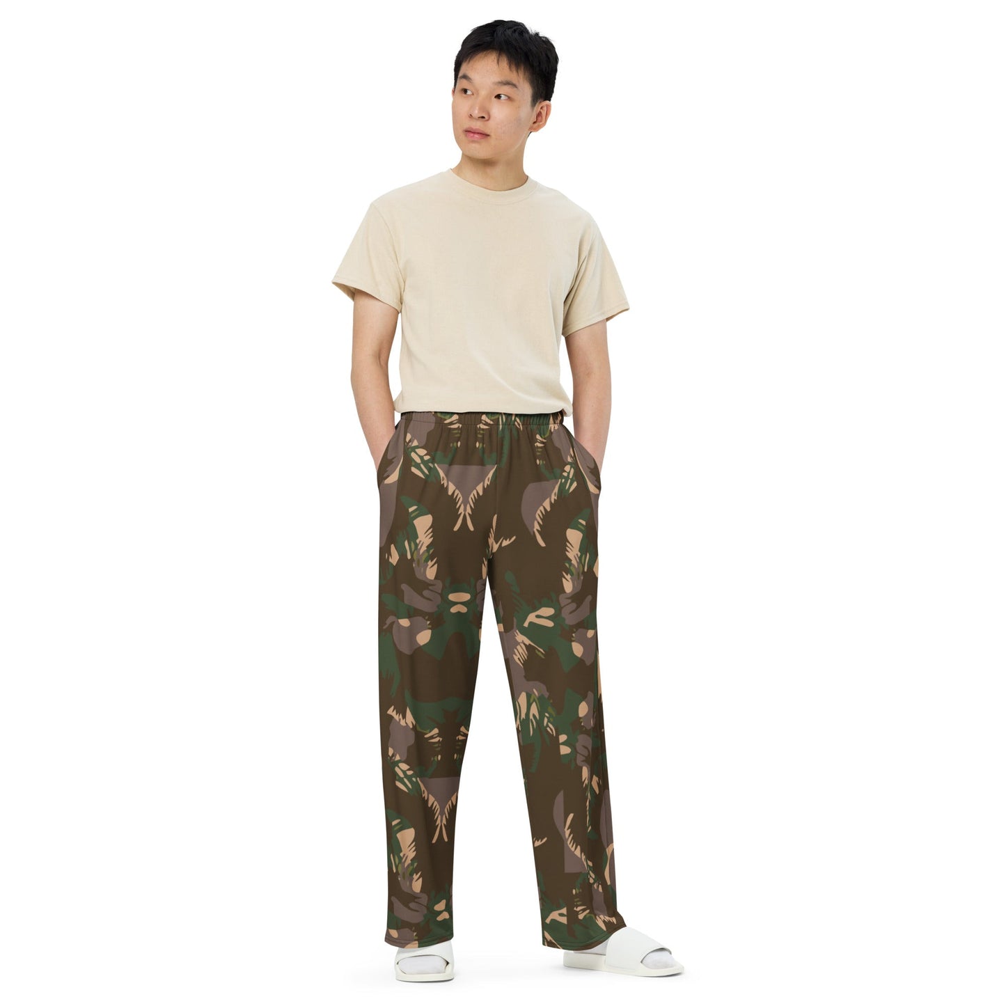 Indian DPM Palm Frond CAMO unisex wide-leg pants - Wide-leg Pants