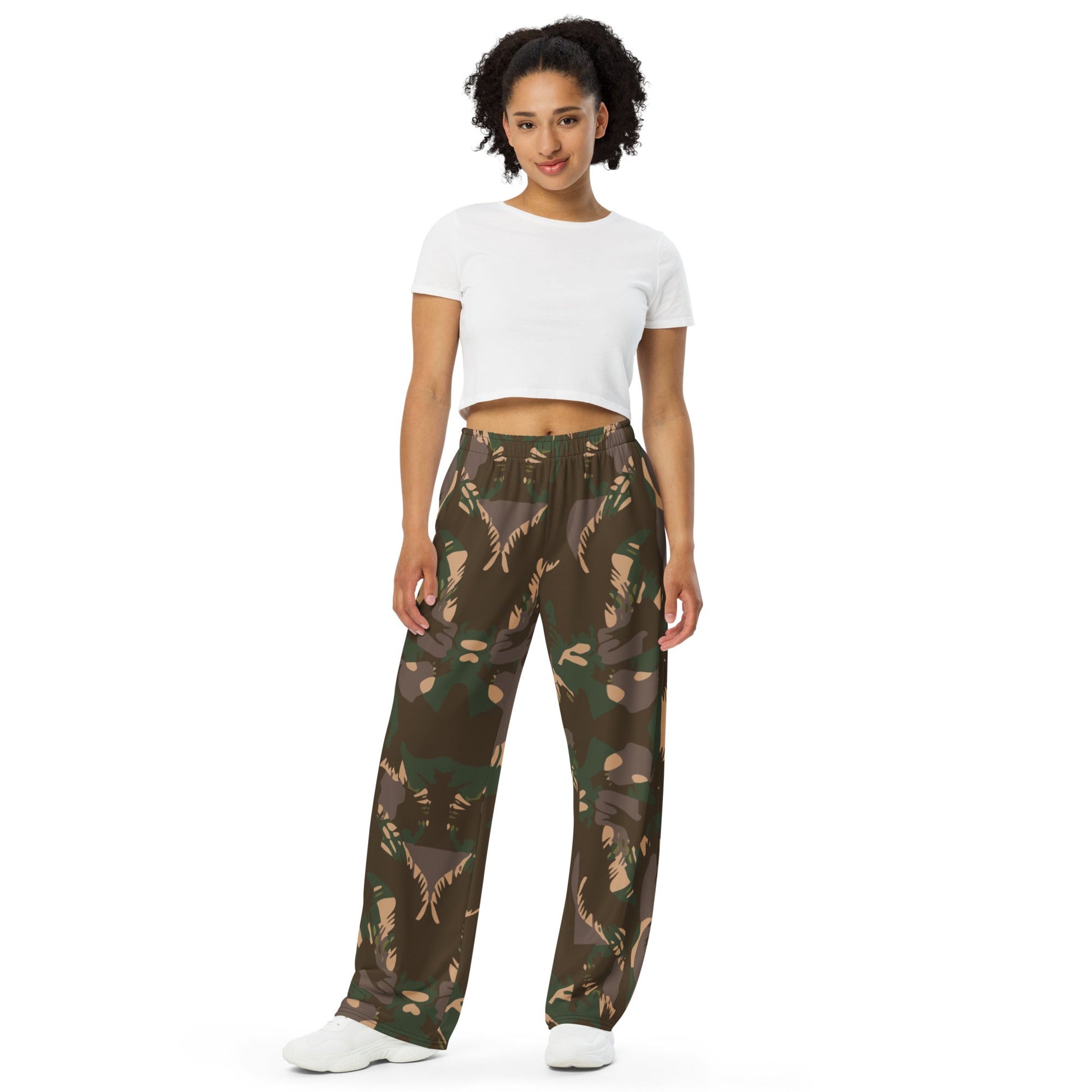 Indian DPM Palm Frond CAMO unisex wide-leg pants - Wide-leg Pants