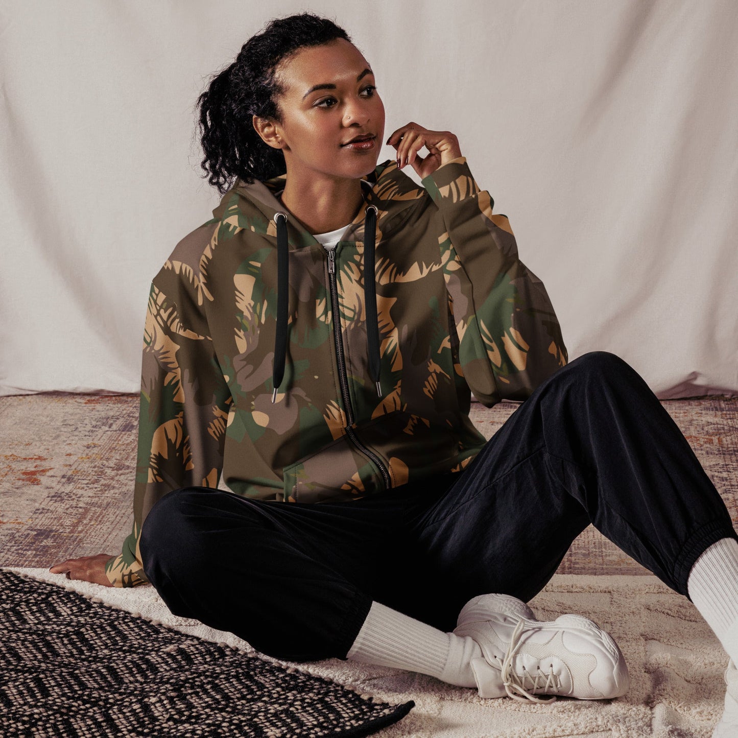 Indian DPM Palm Frond CAMO Unisex zip hoodie - Zip Hoodies