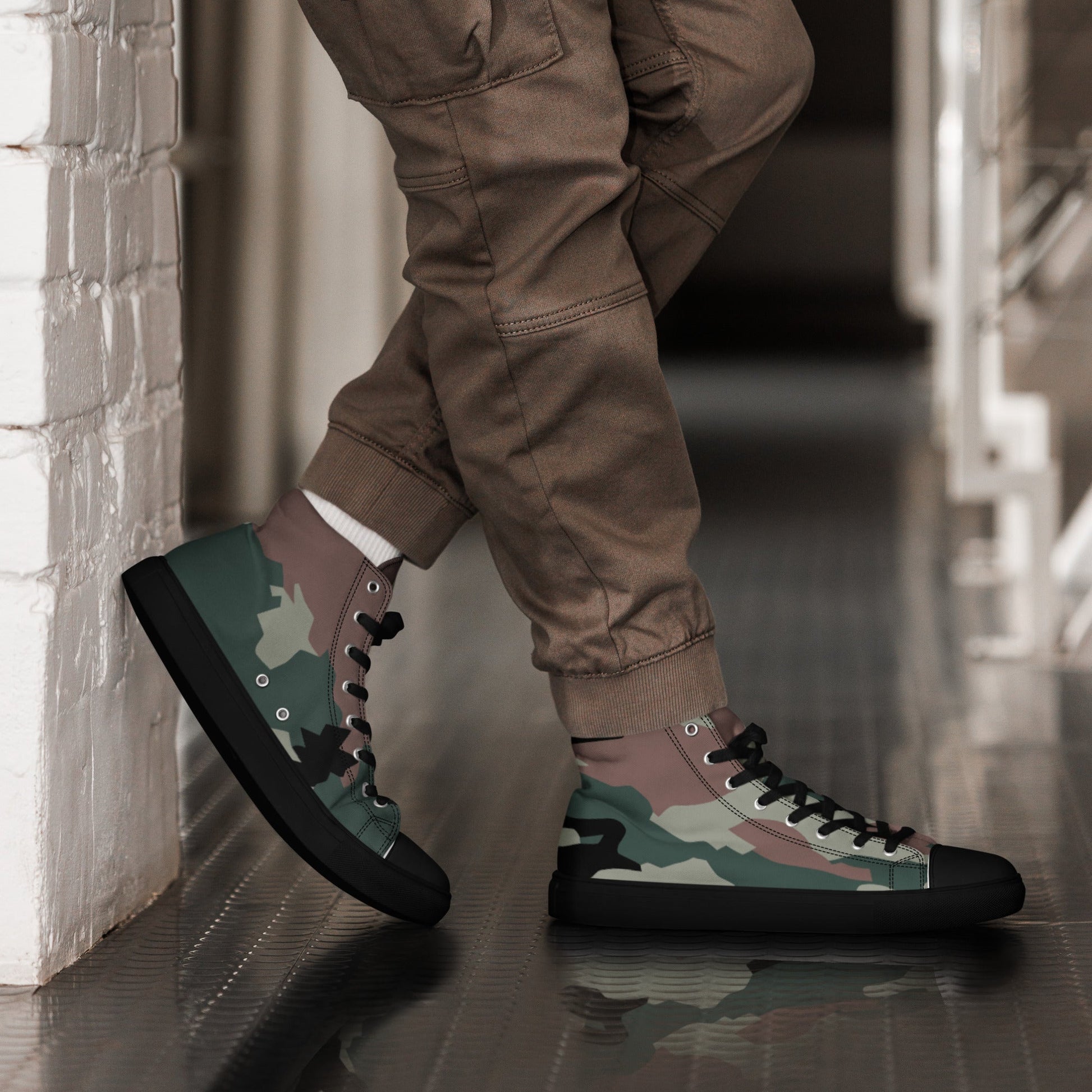 Indian DPM Peace Keeping CAMO Mens high top canvas shoes 5 High Top Canvas Shoes