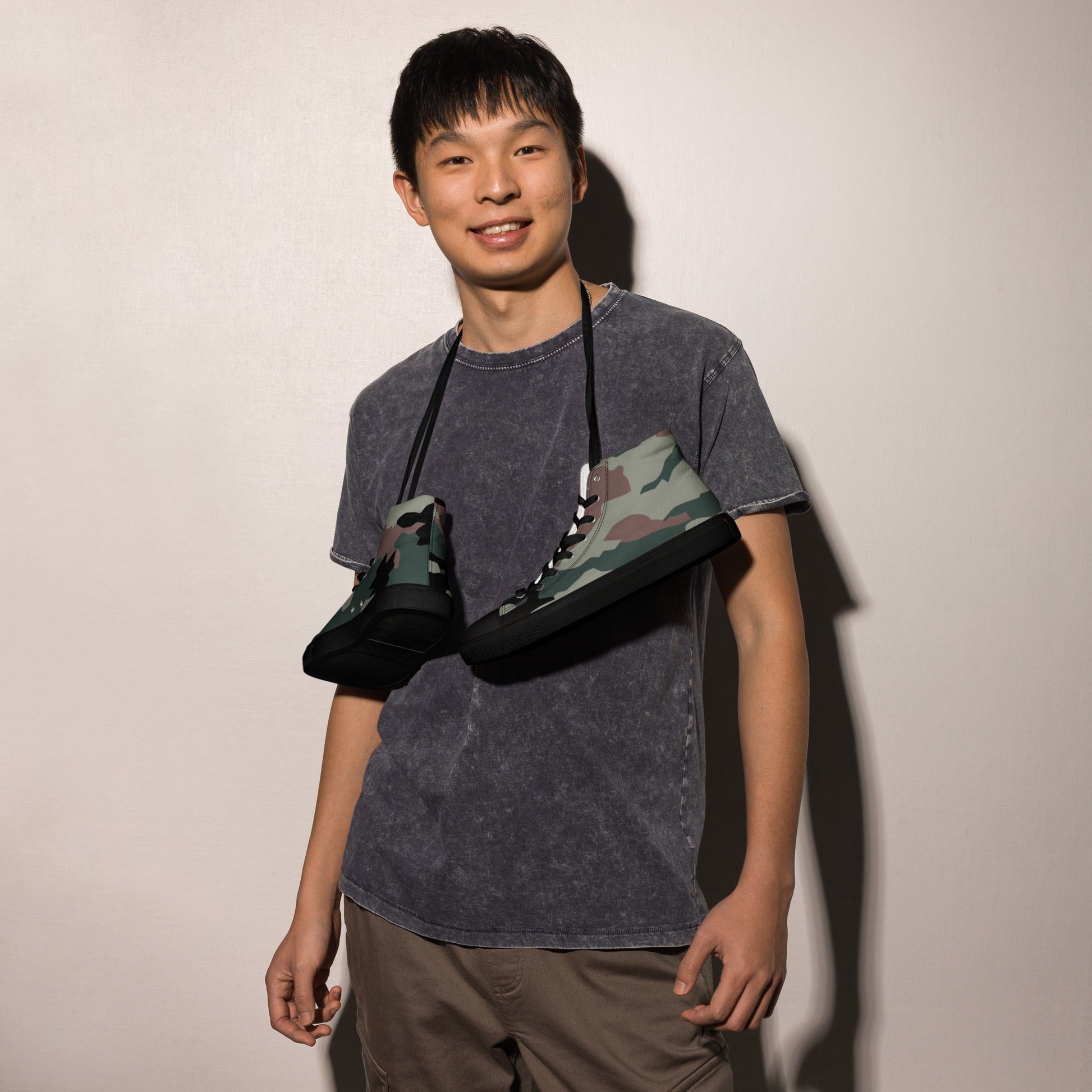 Indian DPM Peace Keeping CAMO Mens high top canvas shoes High Top Canvas Shoes