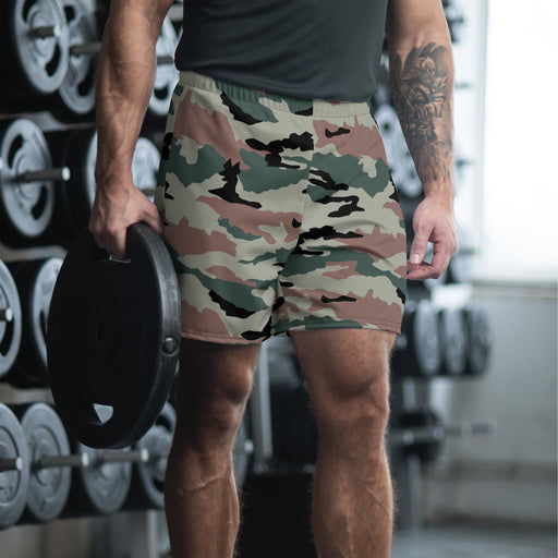 DPM Indian Peacekeeping CAMO Unisex Athletic Long Shorts - 2XS
