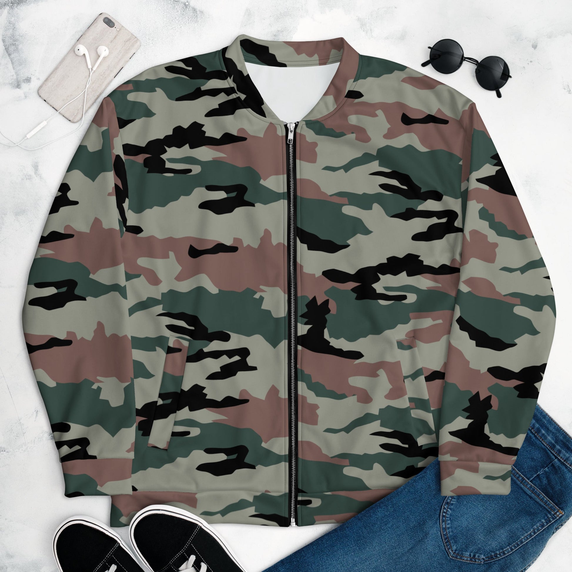 Indian DPM Peace Keeping CAMO Unisex Bomber Jacket - XS - Jackets