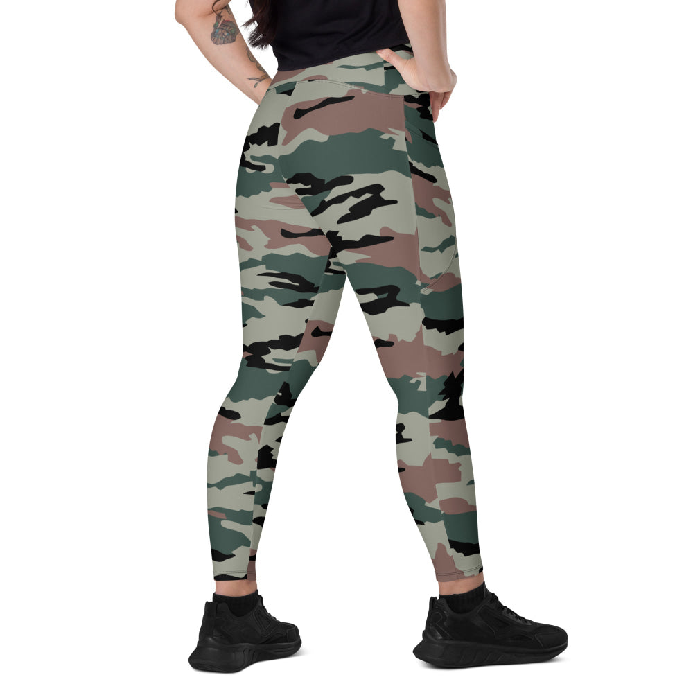 Indian PC DPM CAMO Leggings with pockets - 2XS - Womens With Pockets