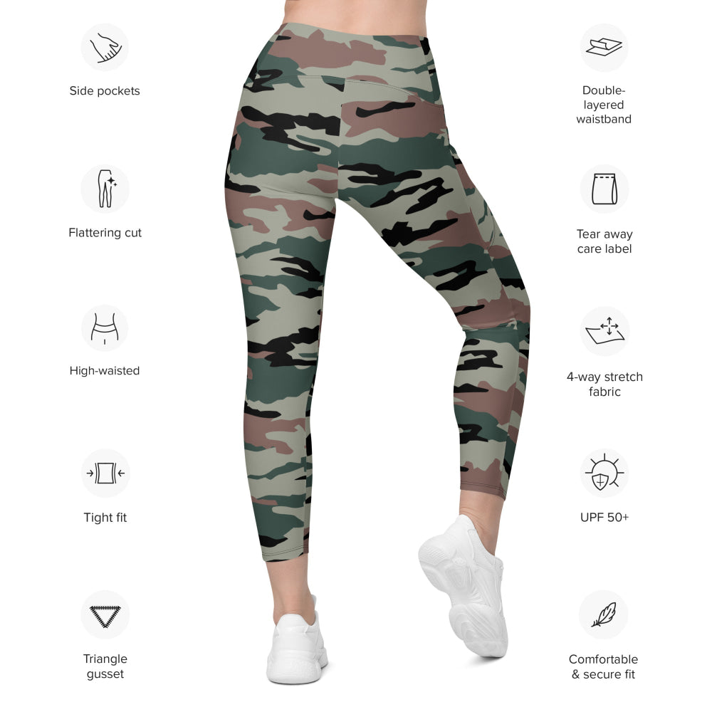 Indian PC DPM CAMO Leggings with pockets - Womens With Pockets