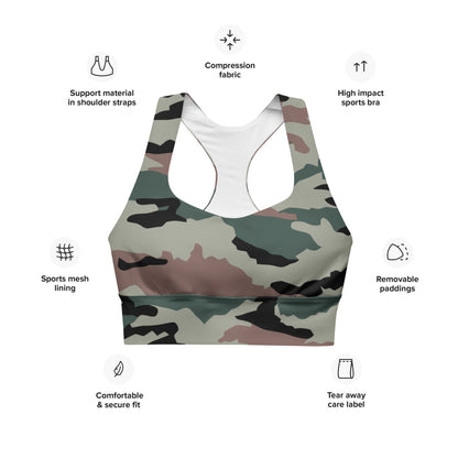 Indian PC DPM CAMO Longline sports bra - Womens Sports Bra