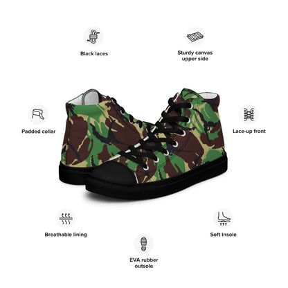 Indonesian DPM TNI-AD CAMO Men’s high top canvas shoes - Mens High Top Canvas Shoes